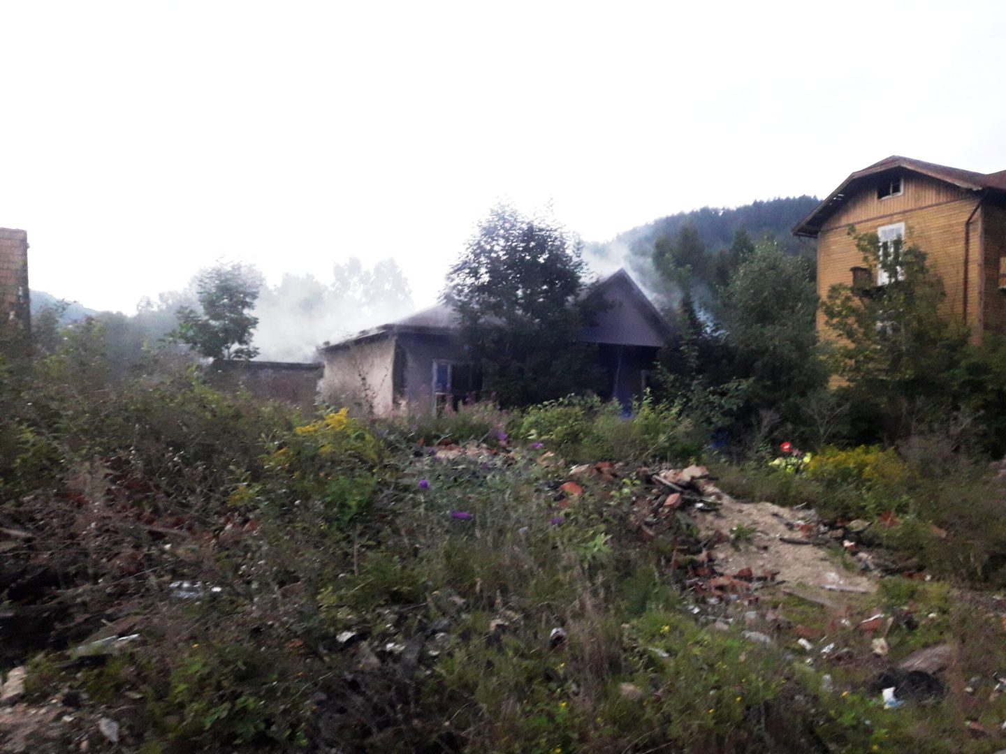 Muszyna - pożar pustostanu