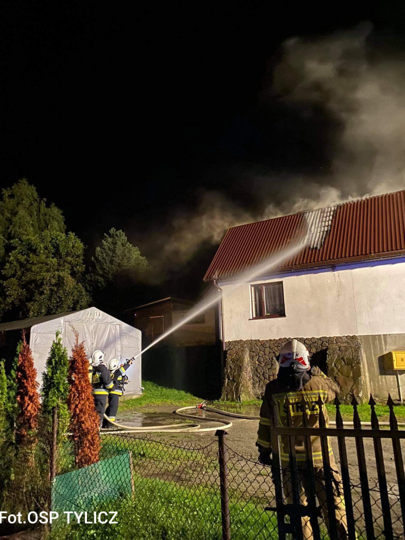 Powroźnik - pożar poddasza