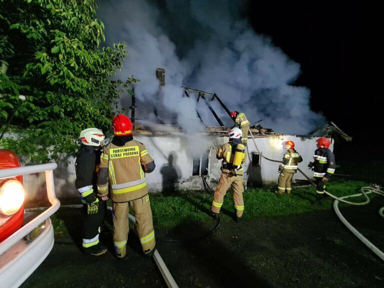 Nocne pożary w Brzeznej i Młodowie