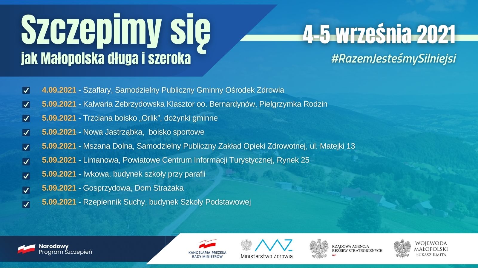 Szczepienia - weekend 4-5.09.21