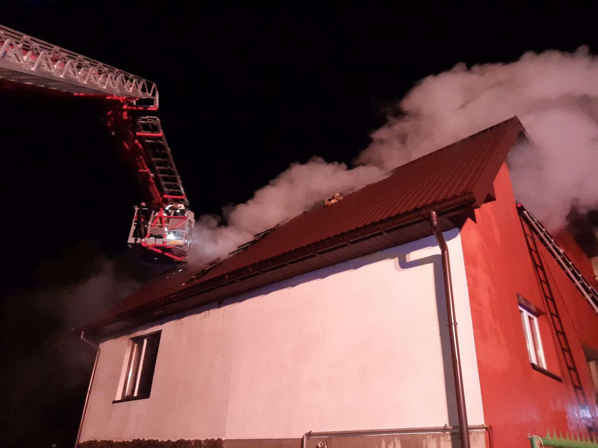 Powroźnik - pożar poddasza