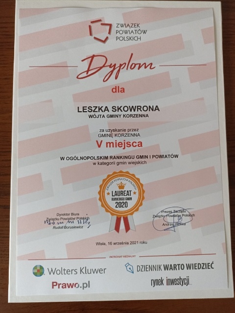 Ogólnopolski Ranking Gmin i Powiatów 2020