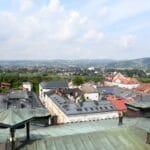 widok z dachu sądeckiego ratusza