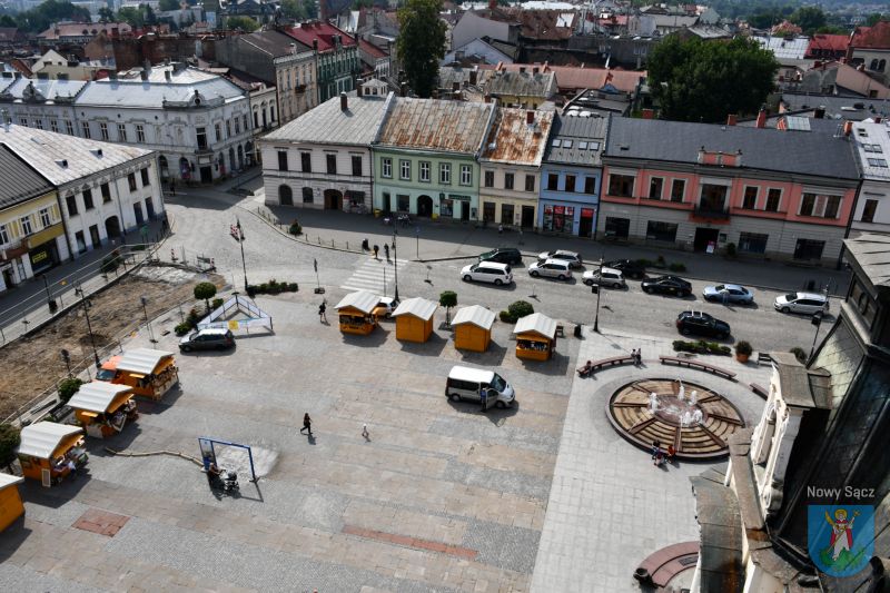 widok z tarasu na ratuszowej wieży