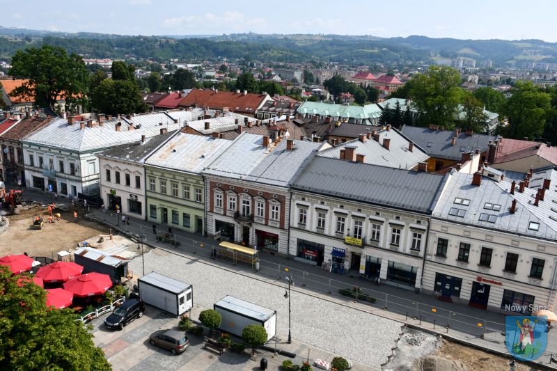 widok z tarasu na ratuszowej wieży