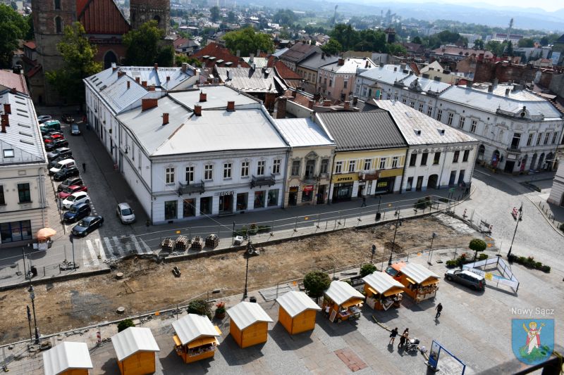 widok z tarasu na ratuszowej wieży