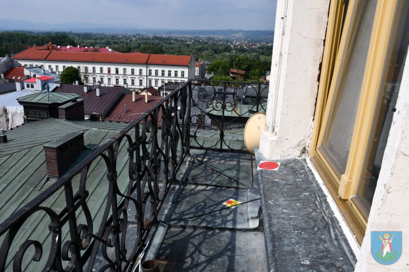 widok z tarasu na ratuszowej wieży
