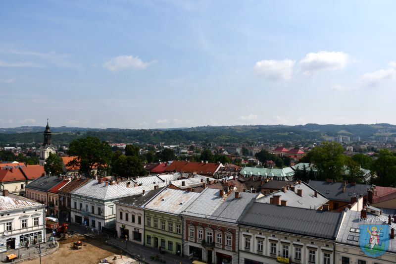 widok z tarasu na ratuszowej wieży