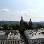 widok z tarasu na ratuszowej wieży
