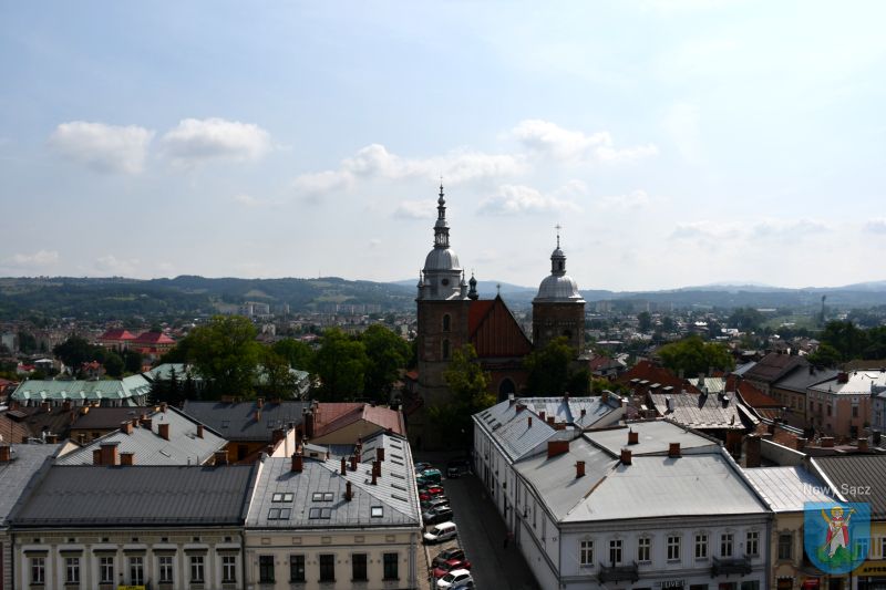 widok z tarasu na ratuszowej wieży