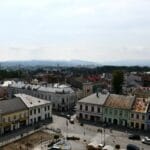 widok z tarasu na ratuszowej wieży