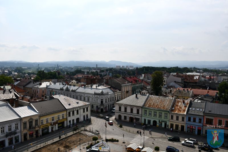 widok z tarasu na ratuszowej wieży