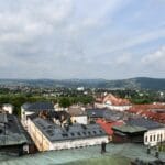 widok z tarasu na ratuszowej wieży