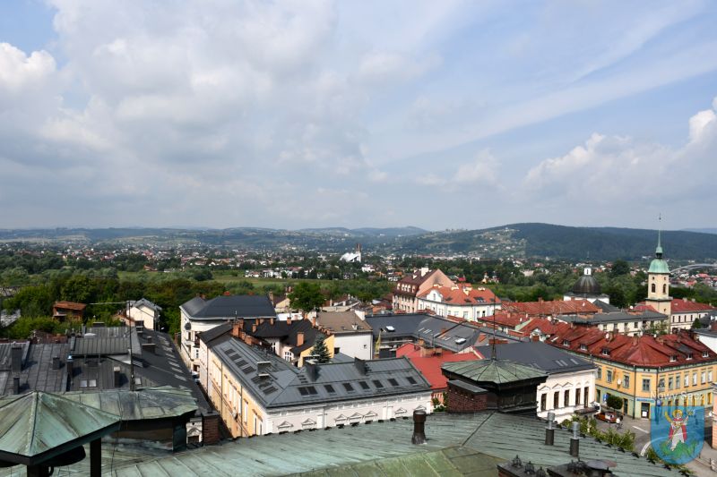 widok z tarasu na ratuszowej wieży
