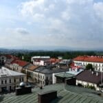 widok z tarasu na ratuszowej wieży