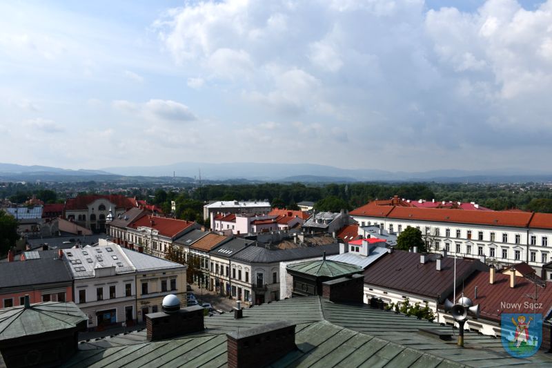 widok z tarasu na ratuszowej wieży