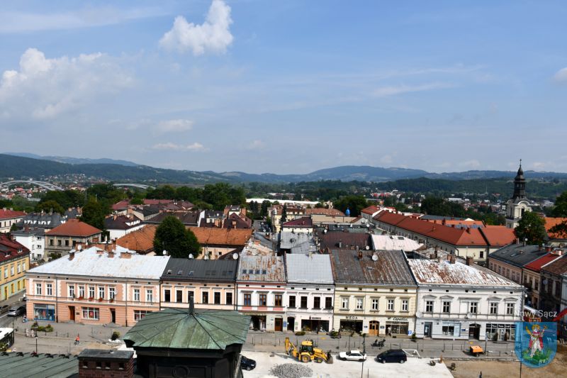 widok z tarasu na ratuszowej wieży