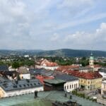 widok z tarasu na ratuszowej wieży
