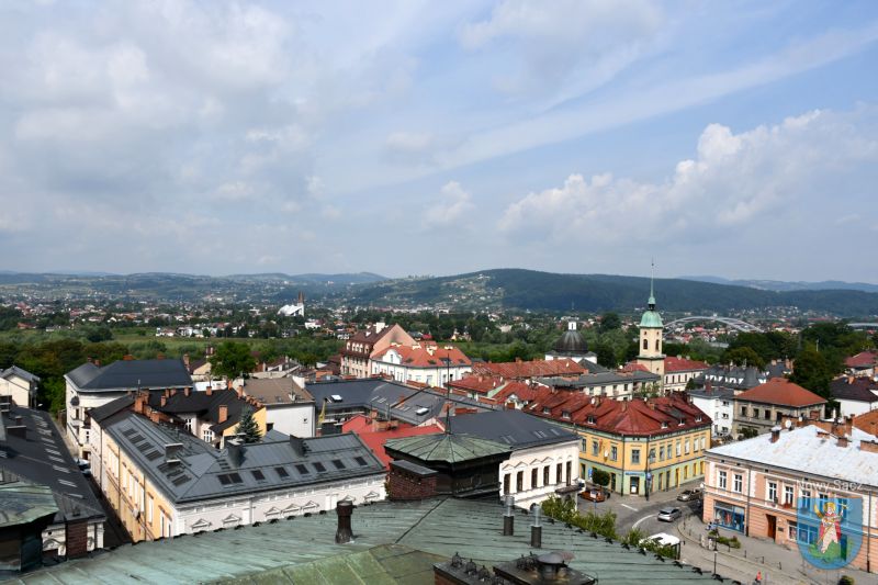 widok z tarasu na ratuszowej wieży