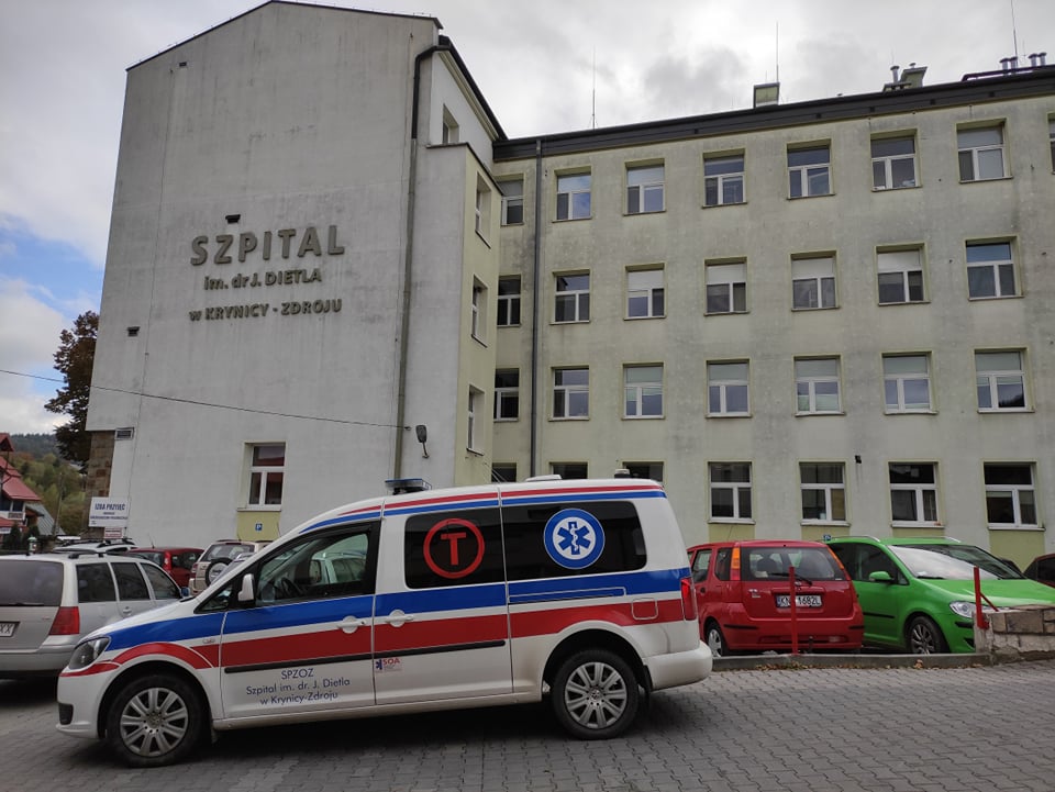 Krynica-Zdrój, szpital, odwiedziny