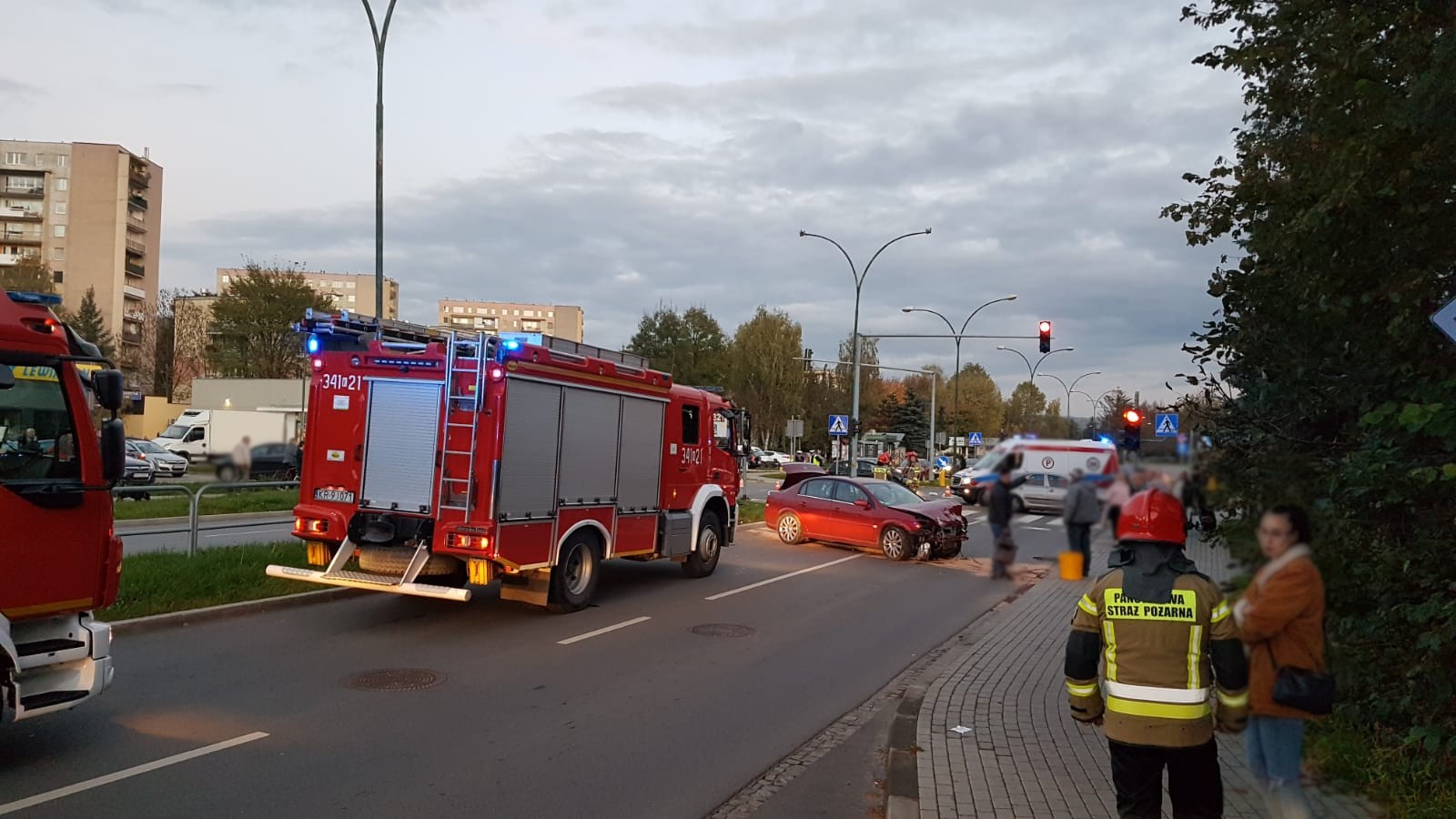 wypadek, ul. Sucharskiego Nowy Sącz