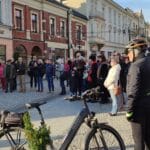 Antyrządowa demonstracja w Nowym Sączu, protest w obronie obecności Polski w UE