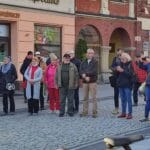 Antyrządowa demonstracja w Nowym Sączu, protest w obronie obecności Polski w UE