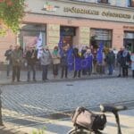 Antyrządowa demonstracja w Nowym Sączu, protest w obronie obecności Polski w UE