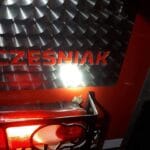 OSP Łososina Górna, interwencja, obrzucanie kamieniami