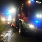 OSP Łososina Górna, interwencja, obrzucanie kamieniami