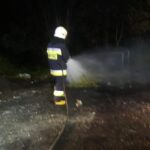 OSP Łososina Górna, interwencja, obrzucanie kamieniami