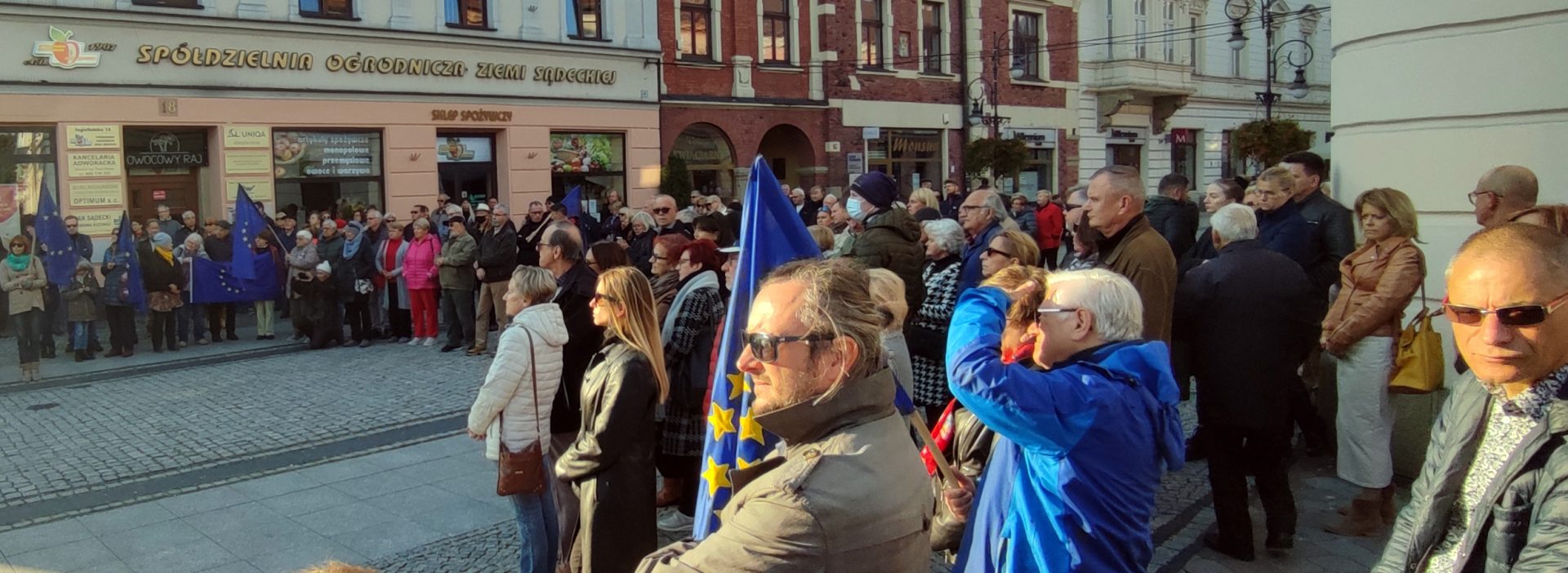 manifestacja antyrządowa w Nowym Sączu