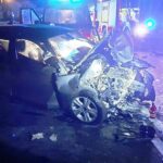 Zabrzeż - zderzenie dwóch samochodów