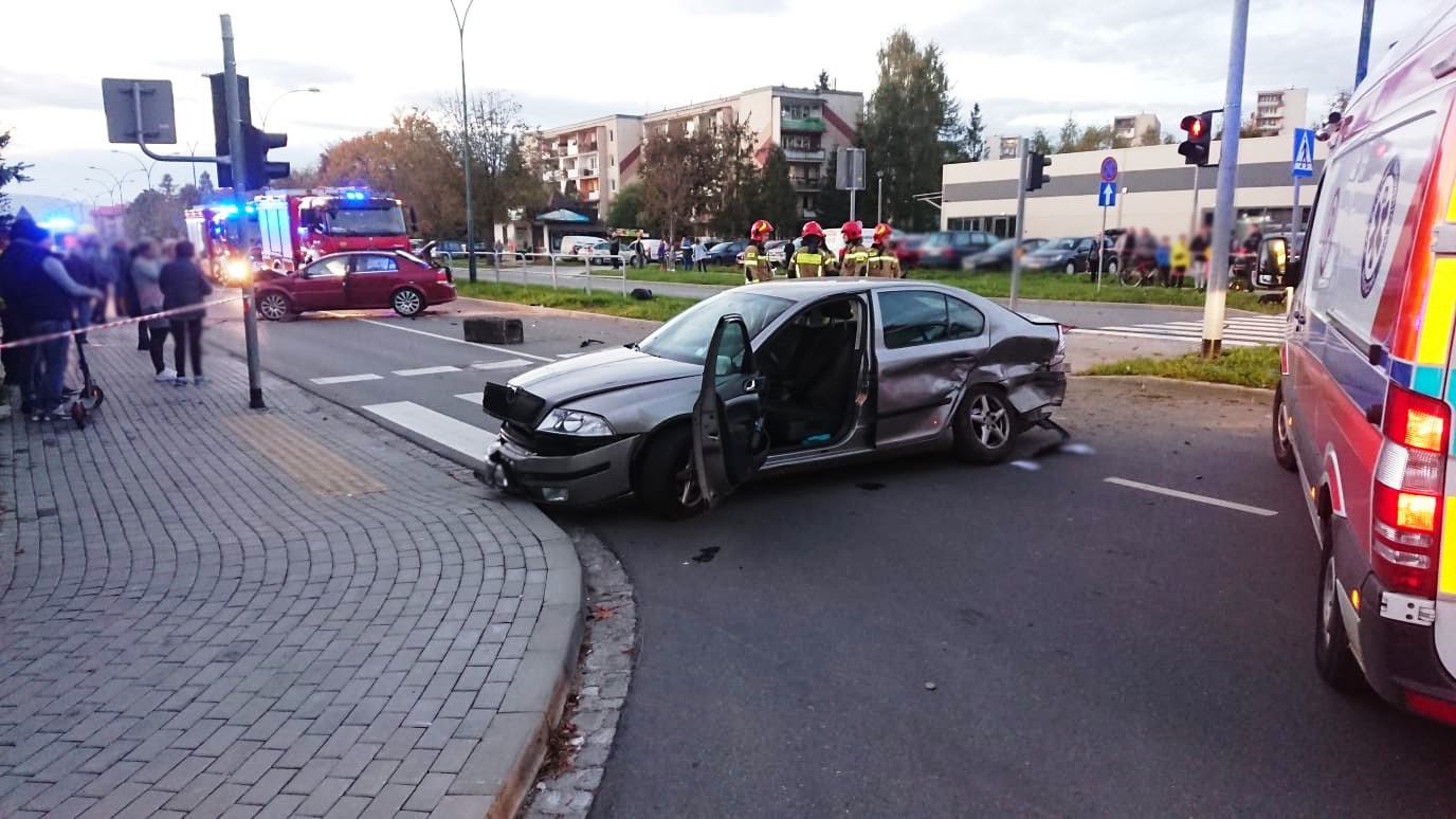 wypadek, ul. Sucharskiego Nowy Sącz