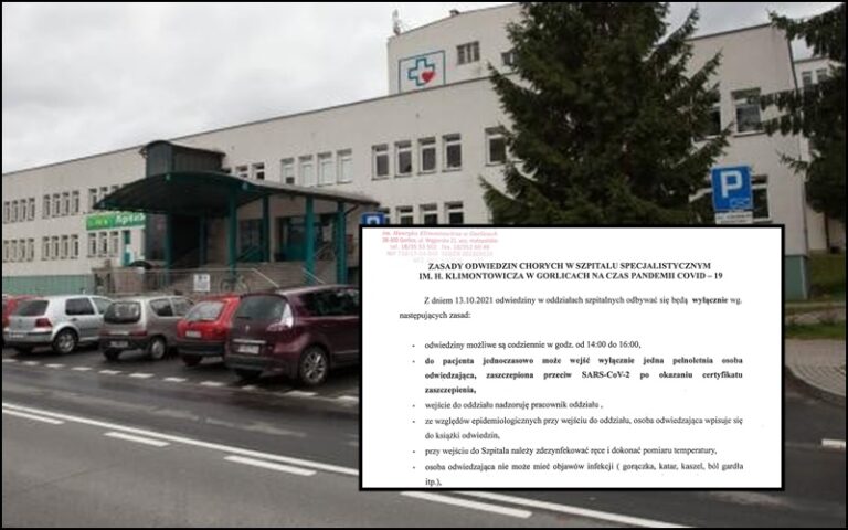 Kto może odwiedzać chorych w gorlickim szpitalu? Władze placówki zmieniły zdanie
