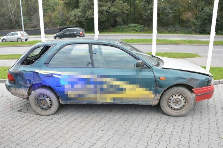 Impreza trafiła na policyjny parking. Na ulicach mogła być zagrożeniem…