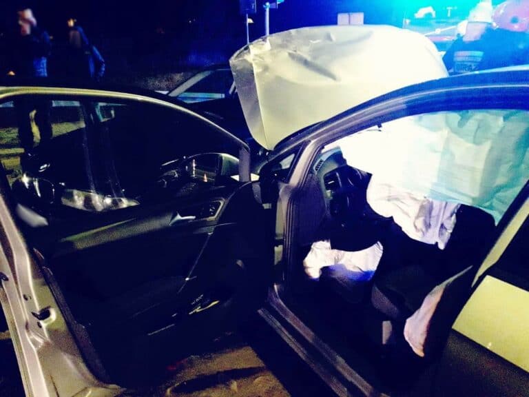 Cyganowice. Zderzenie volkswagena, mercedesa i BMW
