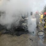 pożar samochodu ciężarowego