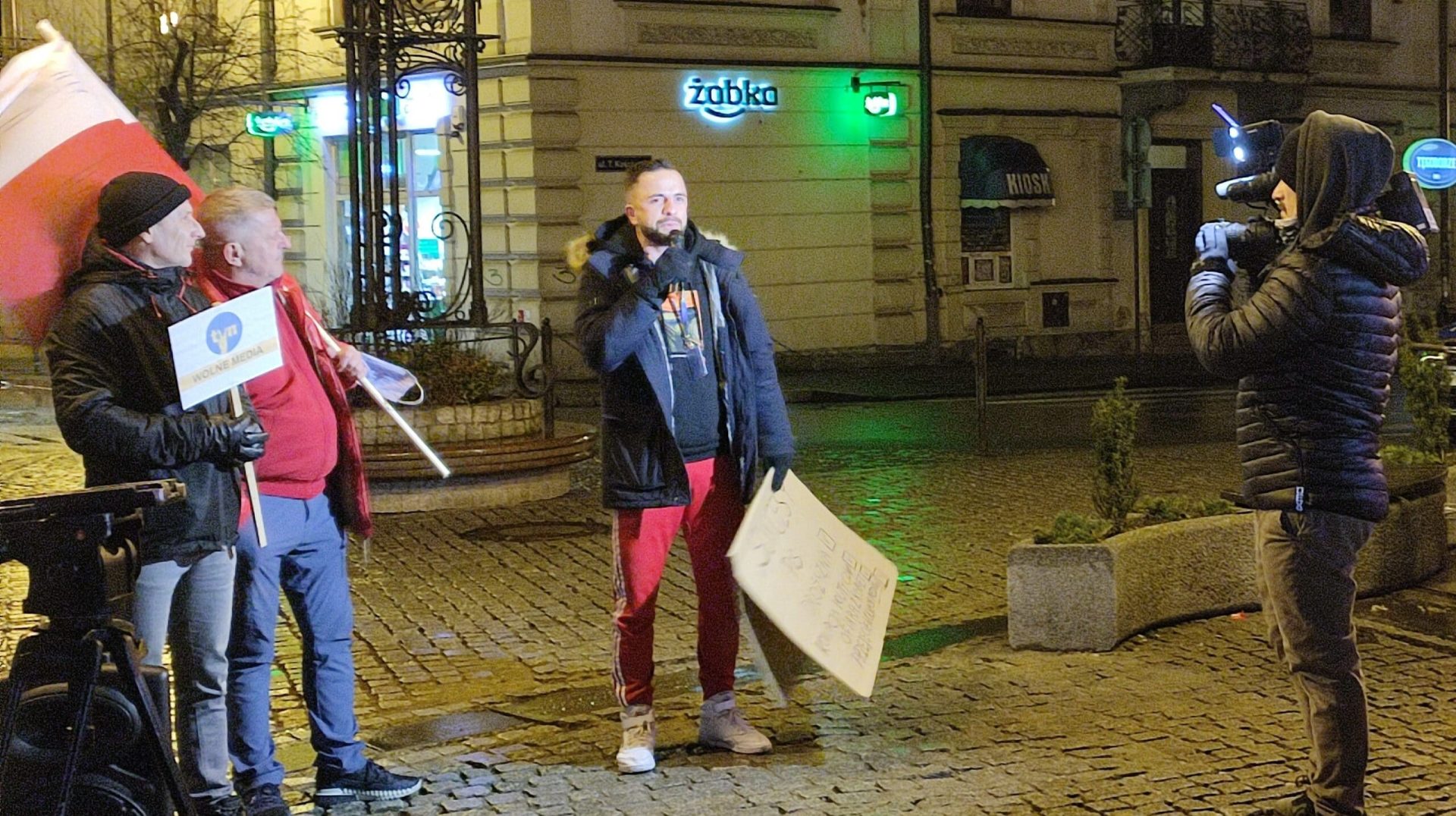 Protest przeciwko lex TVN Nowy Sącz