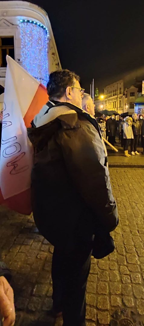 Protest przeciwko lex TVN Nowy Sącz