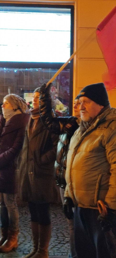 Protest przeciwko lex TVN Nowy Sącz