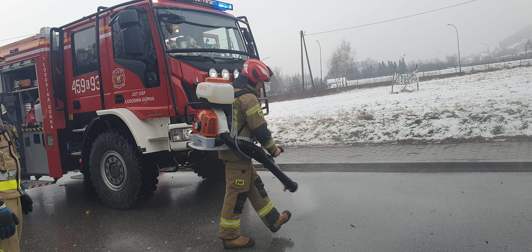 OSP Łososina Górna, wypadek