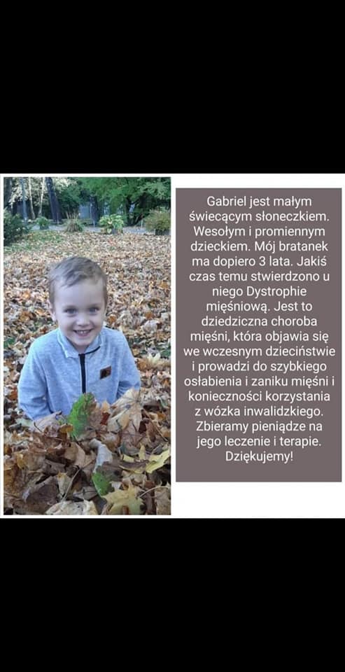 Weronika Tokarska, Mirek Tokarski, Gabriel Tokarski, Kąclowa, Moszczenica, dystrofia mięśniowa typ Duchenne’a