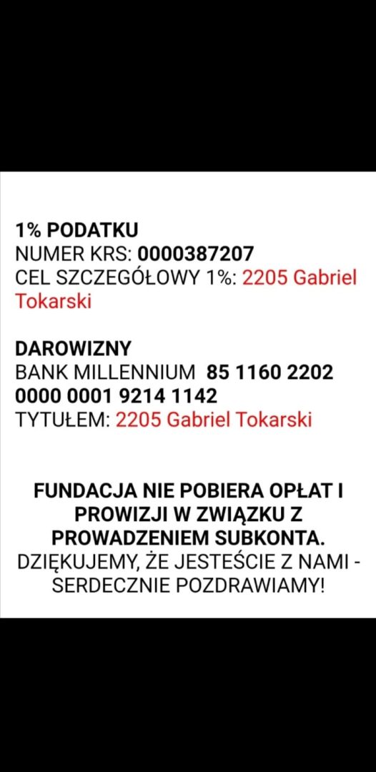 Weronika Tokarska, Mirek Tokarski, Gabriel Tokarski, Kąclowa, Moszczenica, dystrofia mięśniowa typ Duchenne’a
