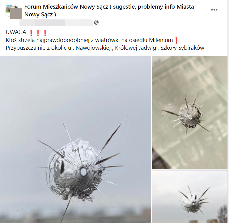 okno, wiatrówka, osiedle Millenium 
