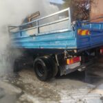 pożar samochodu ciężarowego