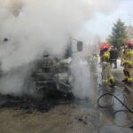 pożar samochodu ciężarowego