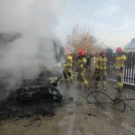 pożar samochodu ciężarowego