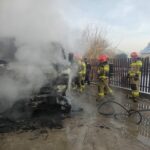 pożar samochodu ciężarowego