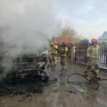 pożar samochodu ciężarowego